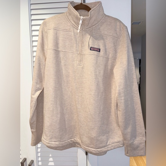 🤎New with tag🤎 Vinyard Vines Women’s Beige Half-Zip Sweatshirt - Picture 2 of 7